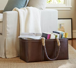 Leather Storage Tote Prayer Chair