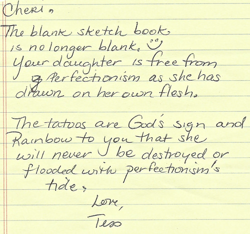 My Daughter's Tattoos Note from Tess