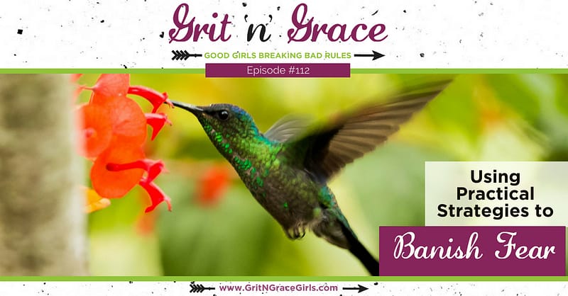 Using Practical Strategies to Banish Fear — letting go of fear — hummingbird drinking from flower