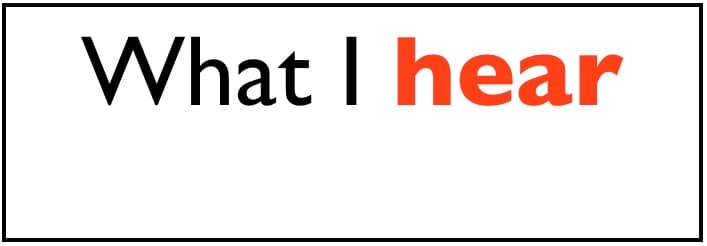 What I Hear